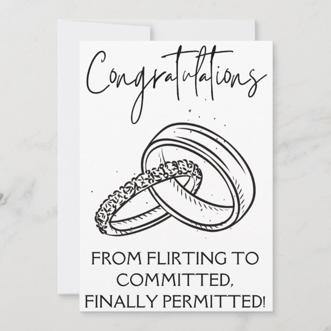 Förlovning Grattiss-kort Inbjudningar (Framsida)