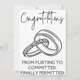 Förlovning Grattiss-kort Inbjudningar