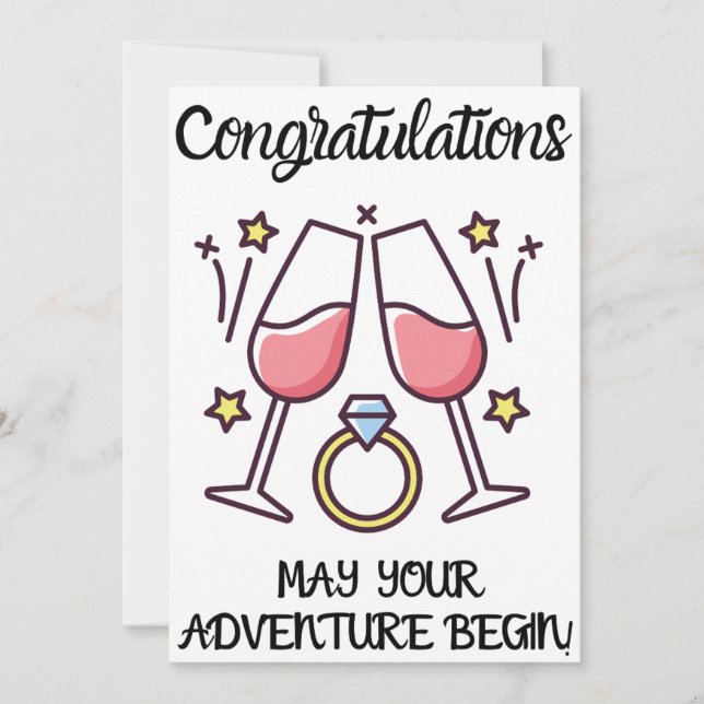 Förlovning Grattiss-kort Inbjudningar (Framsida)