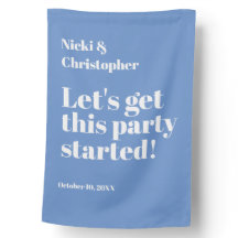 Förlovning House Party Periwinkle White House Flag