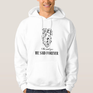 Förlovning Kärlek Hoodie sa ja, vi sa ja till