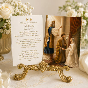 Förlovning Katolsk Bröllopsbön Mary Joseph Visitkort