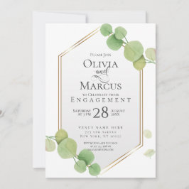 Förlovning | Modern Springtime Eucalyptus Inbjudningar