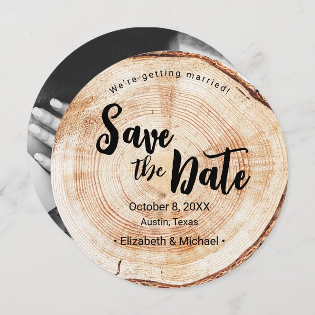 Förlovning Phood Grain Rustic Bröllop Inbjudningar (Fram/baksida)