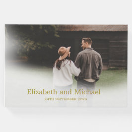 Förlovning Photo Guld Elegant Keepsak Gästböcker