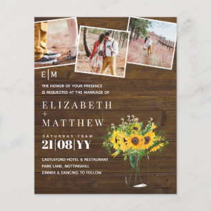 Förlovning Photo Rustic Solros Bröllop Savedate