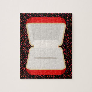 Förlovning Ring Box Jigszle Puzzle Pussel