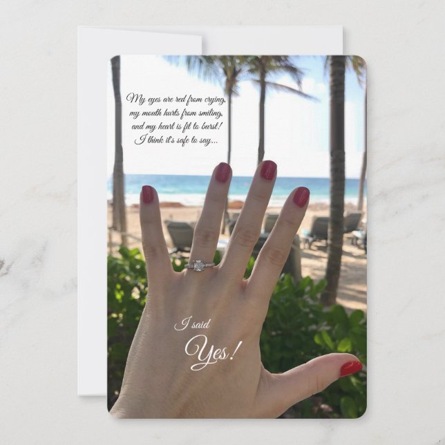 Förlovning Ring fotomeddelande Meddelande (Framsida)