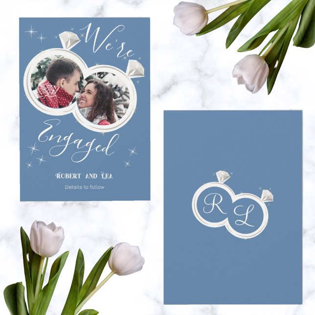 Förlovning Ring-parets foto Vi är engagerade Meddelande (Skapare uppladdad)