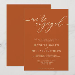Förlovning Simple Terracotta Inbjudningar