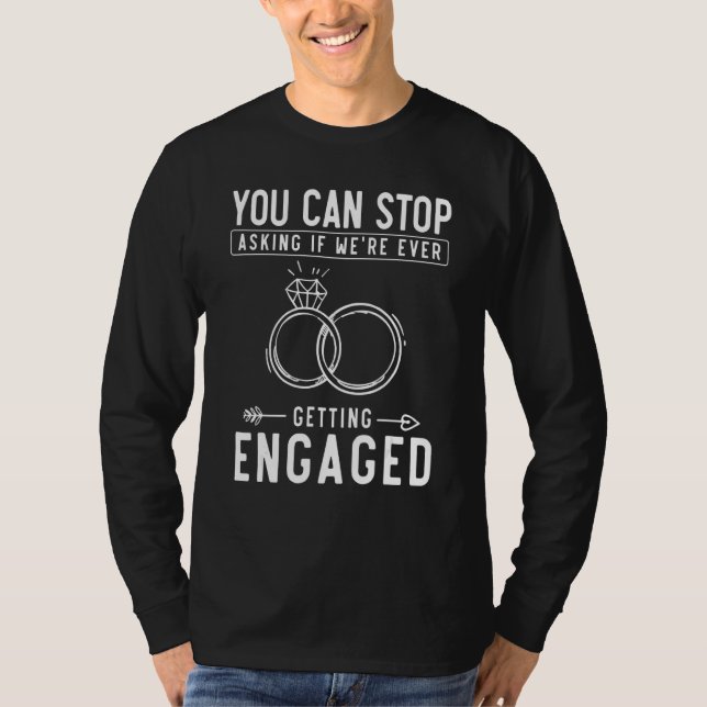 Förlovning Visa nyligen aktiverad par Förlovningar T Shirt (Framsida)
