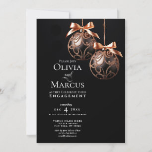 FÖRLOVNING Winter Ro Guld Onyx Baubles Inbjudningar