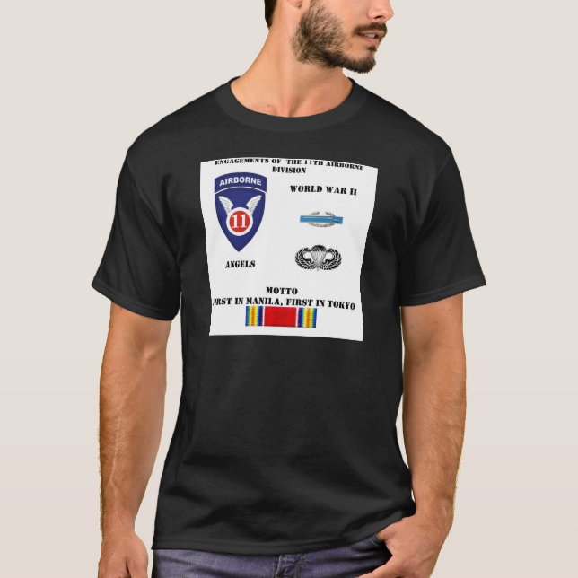 Förlovningar av den 11th luftburna uppdelningen tee shirt (Framsida)
