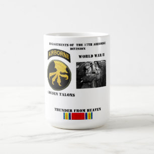 Förlovningar av den 17th luftburna uppdelningen kaffemugg