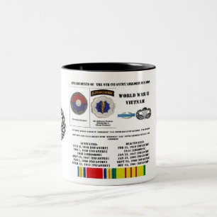 Förlovningar av det 9th infanterit/den luftburna Två-Tonad mugg