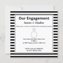 Förlovningen Black & White Rand Diamond Ring