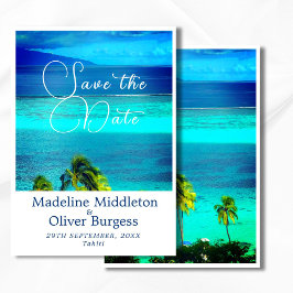 Förlovningen Blue Tropical Ocean Destinations Wedd Spara Datumet