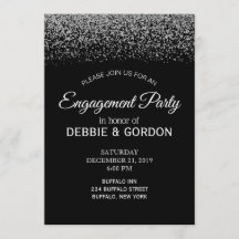 Förlovningen elegant Black & White Diamond Bröllop