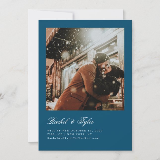 Förlovningen Formell bildtext Spara datum Inbjudningar (Framsida)