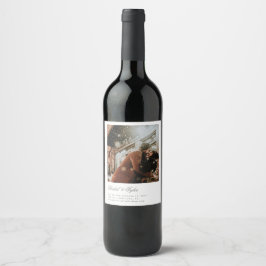 Förlovningen Formell bildtext Spara datum Vinflaska Etikett