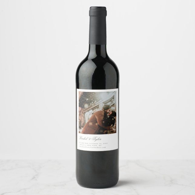 Förlovningen Formell bildtext Spara datum Vinflaska Etikett (Framsida)