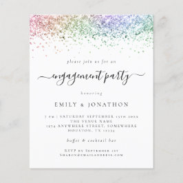 Förlovningen Inbjudan för Glitter i  Budget Rainbo