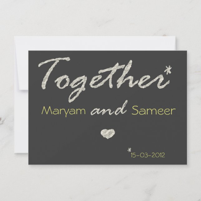 förlovningen islamisk bröllop bismille modern papp inbjudningar (Framsida)