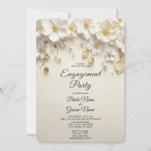 Förlovningen Löv i Elfenbenskusten Vita Blommigt G