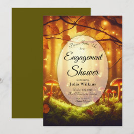 Förlovningen Magic Amber Forest Fairytale Shower Inbjudningar
