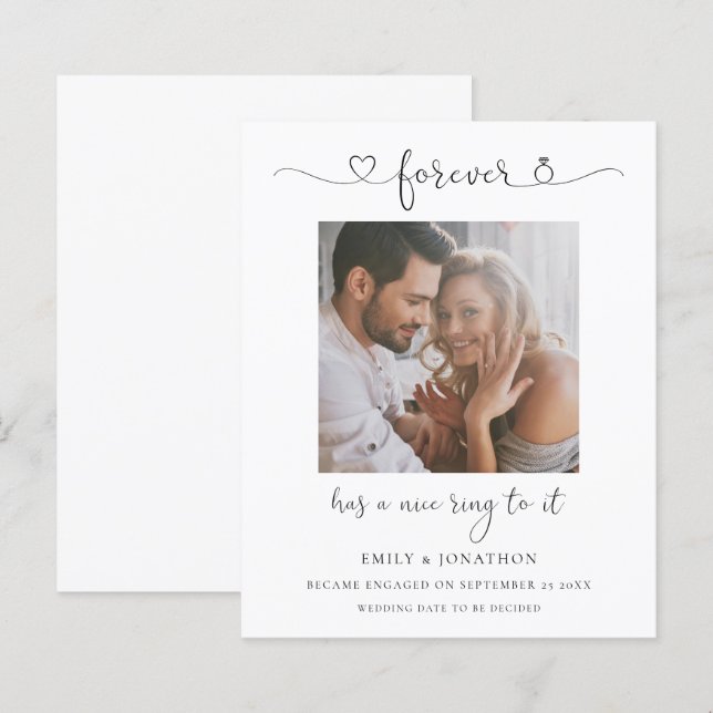 Förlovningen Ring för budgeten har till den foto (Fram/baksida)