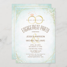 Förlovningen Ringar Teal Geometric i modern vatten