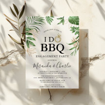 Förlovningen Tropical Grey & Guld 'I Do BBQ'