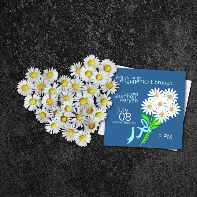 Förlovningens Brunch-inbjudningar {Blue} Inbjudningar (Skapare uppladdad)