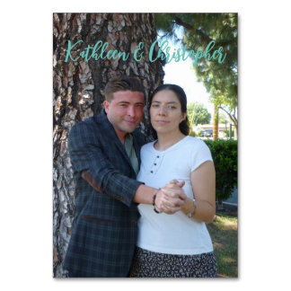 Förlovningens fotokortinfogning för inbjudningar bordsnummer