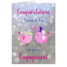 Förlovningens utformning hälsningskort