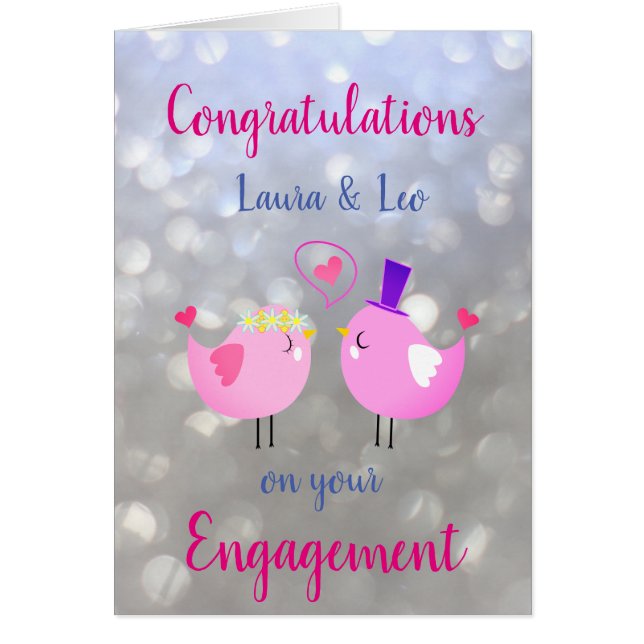 Förlovningens utformning hälsningskort (Framsidan)