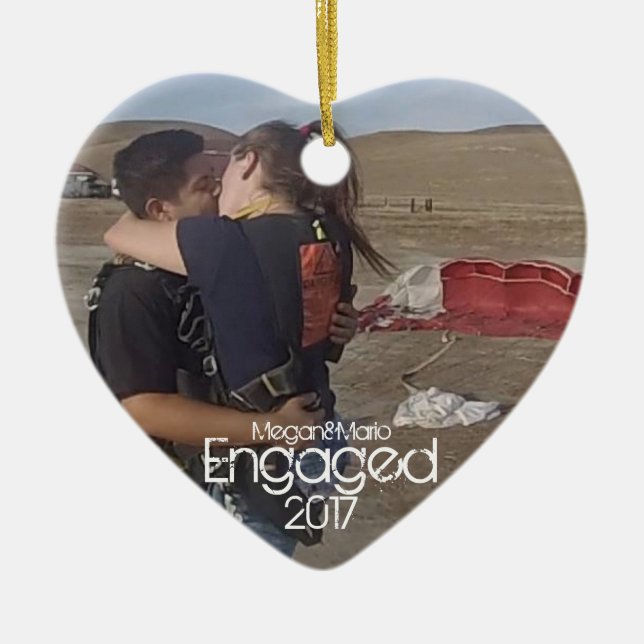 Förlovningprydnad Julgransprydnad Keramik (Framsidan)