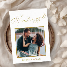 Förlovningsannons och spara datum-fotot meddelande