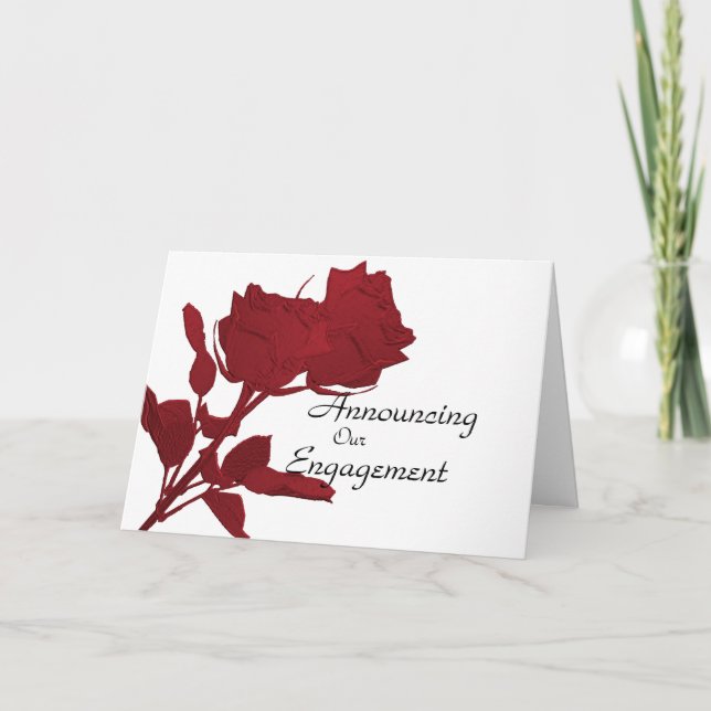 Förlovningsannonskortmall Meddelande (Framsida)