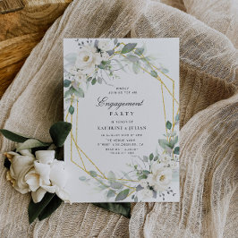 förlovningsfest av eukalyptus blommigt inbjudningar