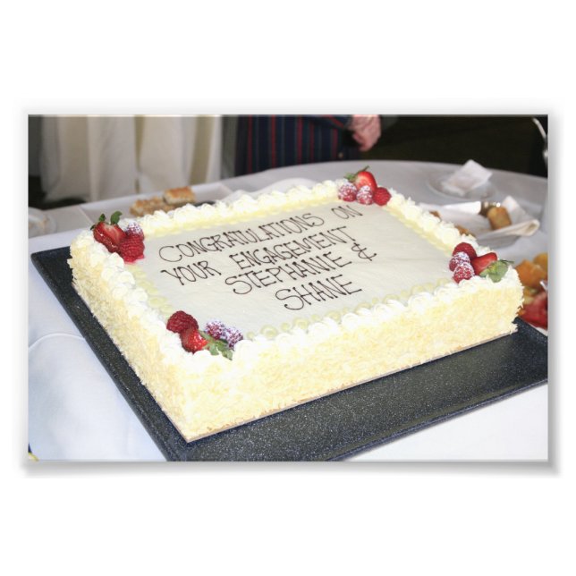 FÖRLOVNINGSFEST: CAKE! FOTOTRYCK (Framsidan)