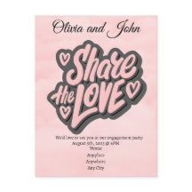 Förlovningsfest - Dela Kärleken. Redigerbar 