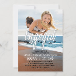 Förlovningsfest Enged Photo Beach Inbjudningar