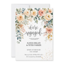 Förlovningsfest för Blommigt av vattenfärgsElegant