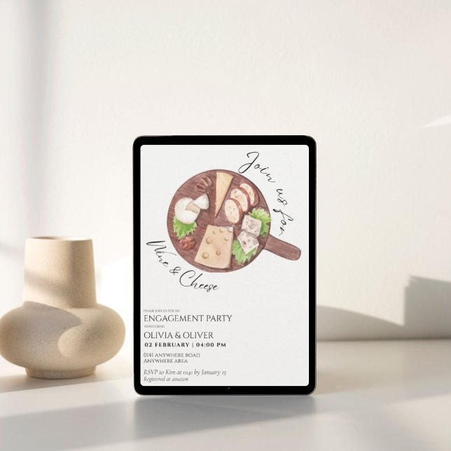 förlovningsfest för chic charcuterie-ost inbjudningar (Skapare uppladdad)