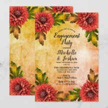 Förlovningsfest för färgen Fall Watercolor Blommig