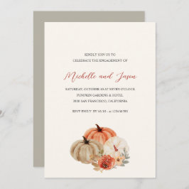 Förlovningsfest för höstpumkins Flowers Elegant Inbjudningar