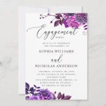 förlovningsfest för lila av elegantens vattenfärgs