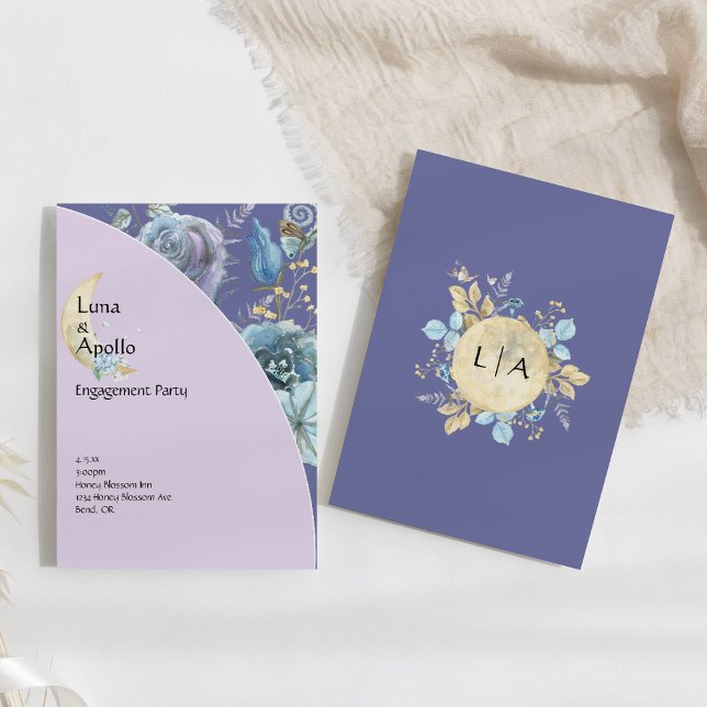 Förlovningsfest för Lila i Måne Inbjudningar (Skapare uppladdad)