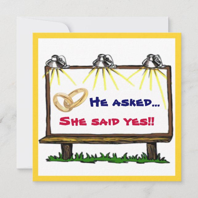 Förlovningsfest för meddelande om anslagstavla inbjudningar (Framsida)